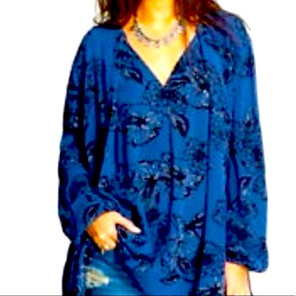 Free People Tops - FREE PEOPLE BOHO TUNIC WITH JACQUARD DETAILS